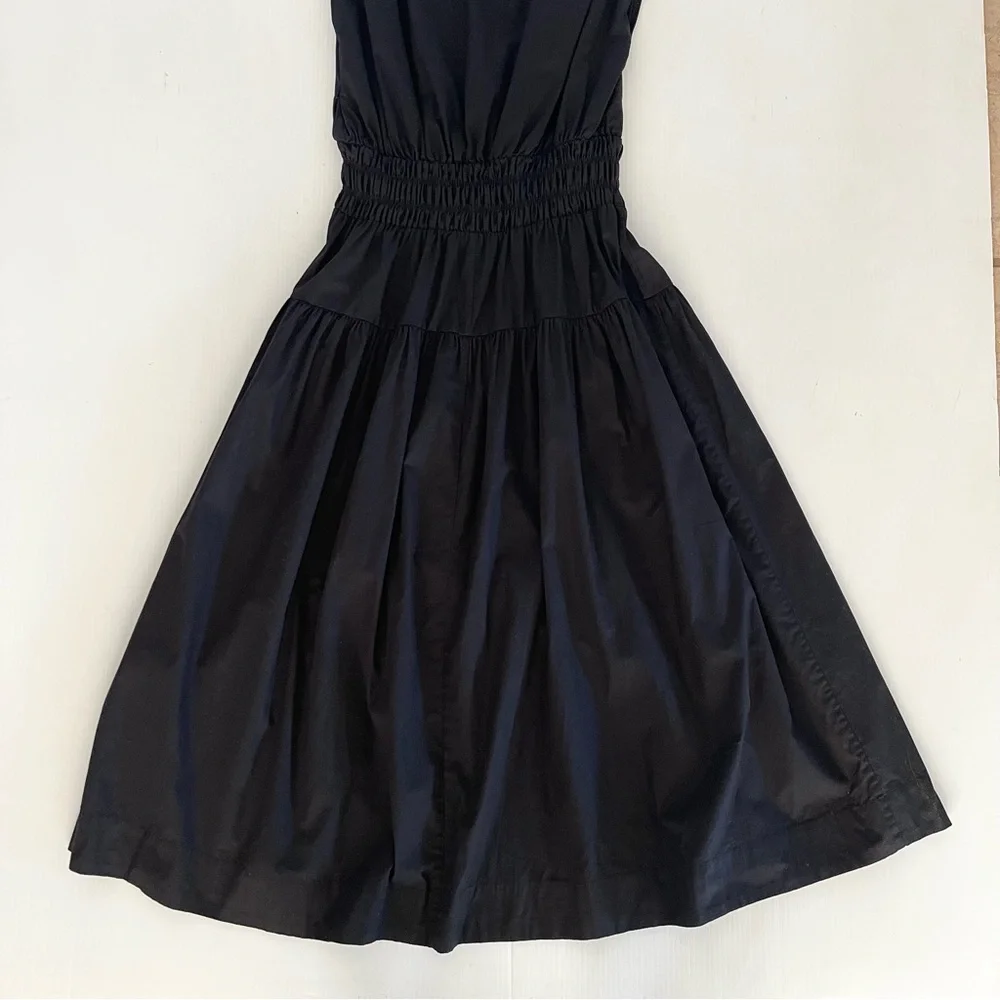 H&M Black Smocked Waist V Neck Sleeveless Midi Dress - Picture 11 of 11